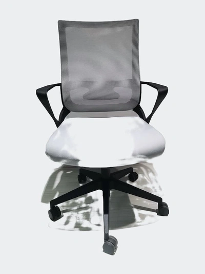 Fm Furniture Cairns Medium Back Revolving Ergonomic Office Chair In White