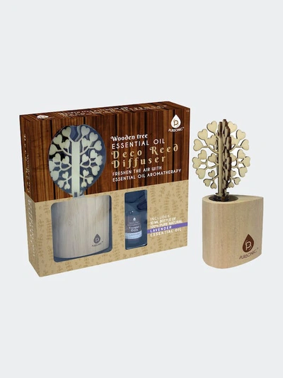 Pursonic 3d Wooden Tree Reed Diffuser With Peppermint Essential Oil