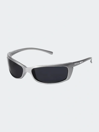 Fifth & Ninth Rocket 67mm Polarized Wraparound Sunglasses In Grey