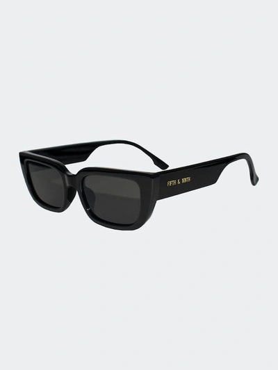 Fifth & Ninth Drew 53mm Polarized Cat Eye Sunglasses In Black