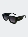 Fifth & Ninth Rue 67mm Polarized Square Sunglasses In Black/ Black