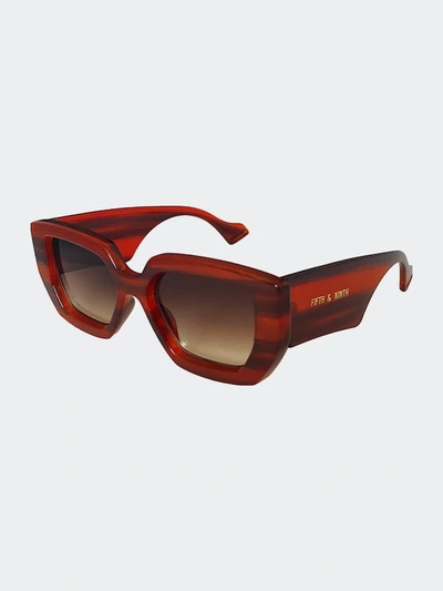 Fifth & Ninth Rue 67mm Polarized Square Sunglasses In Red