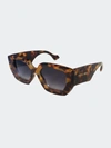 Fifth & Ninth Rue 67mm Polarized Square Sunglasses In Torte/ Black