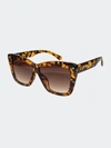 Fifth & Ninth Willow 57mm Polarized Cat Eye Sunglasses In Brown