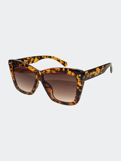 Fifth & Ninth Willow 57mm Polarized Cat Eye Sunglasses In Torte/ Brown