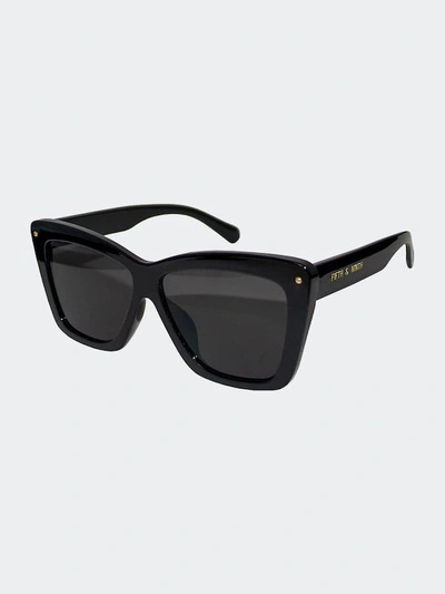 Fifth & Ninth Willow 57mm Polarized Cat Eye Sunglasses In Black