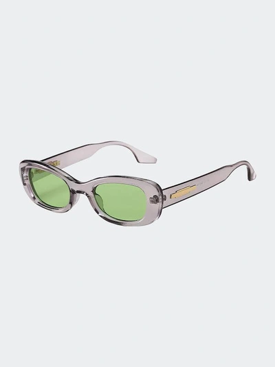 Fifth & Ninth Maxi 56mm Polarized Oval Sunglasses In Green
