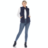 White Mark Women's Zip Up Sherpa Vest In Blue