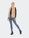 White Mark Women's Zip Up Sherpa Vest In Camel