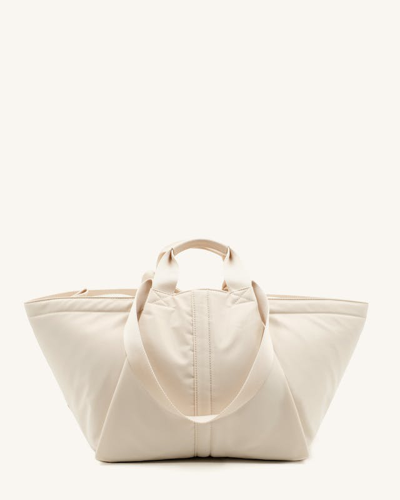 Transience Fortune Water-resistant Zip Tote Bag In Coconut