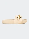 London Rag Ishtar Metallic Chain Metal Slid Flats In Multi