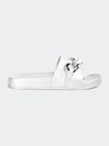 London Rag Ishtar Metallic Chain Metal Slid Flats In Silver