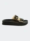 London Rag Minata Platform Buckled Slide Sandals In Black