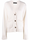 Lisa Yang Neutral Danni Cashmere Cardigan In White
