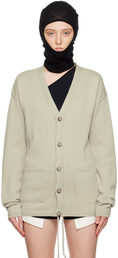 Rick Owens Off-white Peter Cardigan In 08 Pearl