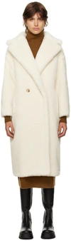 Max Mara Teddy Bear Icon Double-breasted Coat In 001 White