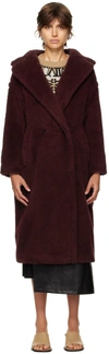 MAX MARA BURGUNDY TEDDY BEAR ICON COAT