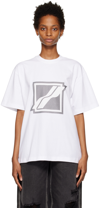 WE11 DONE WHITE BONDED T-SHIRT