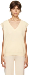 Max Mara Baba Wool & Cashmere Knit Vest In 001 Ecru