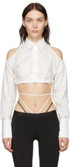 Nensi Dojaka Cropped Cut-out Shirt In White