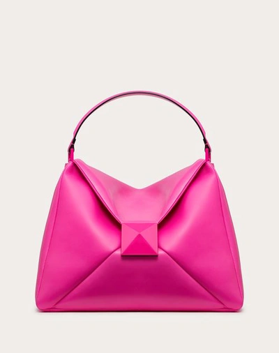 Valentino Garavani One Stud Nappa Leather Maxi Hobo Bag Woman Pink Pp Uni