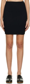 Hunza G High-waist Stretch-woven Mini Skirt In Black