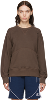 NICHOLAS DALEY BROWN PANELED SWEATSHIRT