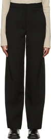 Deveaux Black Twisted Inseams Trousers In Black