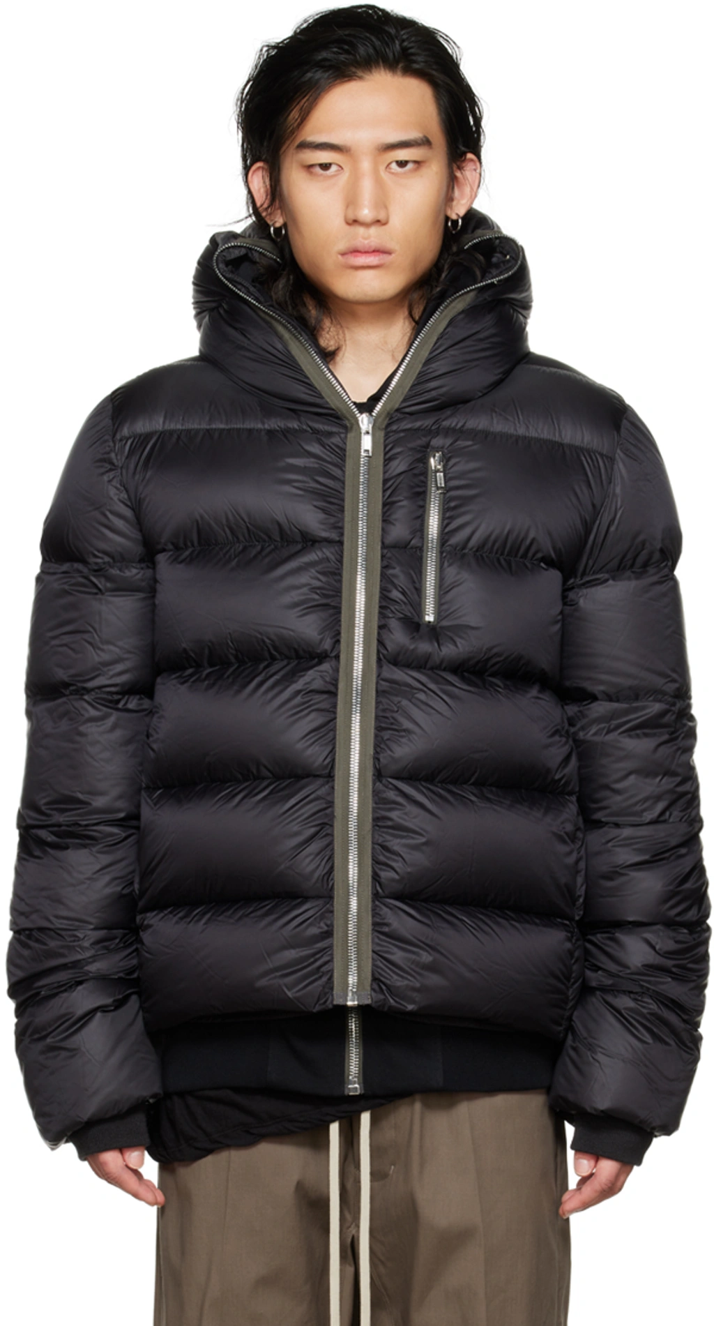 Rick Owens Black Gimp Down Jacket | ModeSens