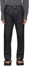 Jil Sander Blue Jeans With Belt Loops And Logo Patch On The Rear In Denim Man In Blue