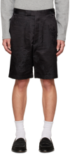 Thom Browne Rwb Stripe Tailored Shorts In 001 Black