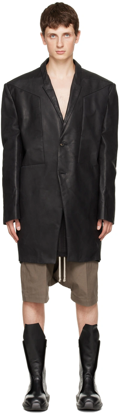 Rick Owens Black Jumbo Tatlin Leather Jacket | ModeSens Rick Owens Black Jumbo Tatlin Leather Jacket | ModeSens