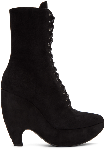 Alaïa Black Plexi Boots In 999 Noir