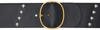 Alaïa Black Ovale Studded Belt In 956 Noir/or