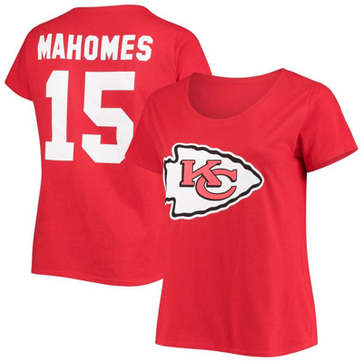 Fanatics Patrick Mahomes Red Kansas City Chiefs Plus Size Fair Catch Name & Number V-neck T-shirt