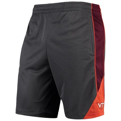 Colosseum Charcoal Virginia Tech Hokies Turnover Team Shorts In Gray