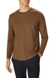 Cuts Crewneck Long Sleeve T-shirt In Teakwood