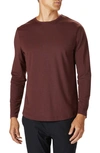 Cuts Crewneck Long Sleeve T-shirt In Port