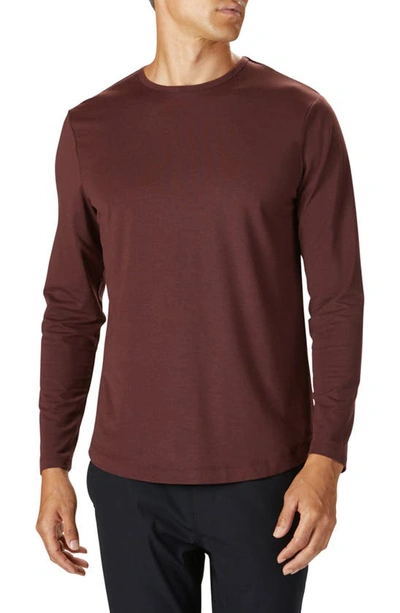 Cuts Crewneck Long Sleeve T-shirt In Port