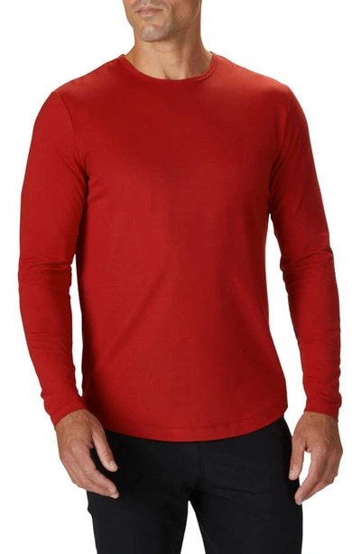 Cuts Crewneck Long Sleeve T-shirt In Maraschino