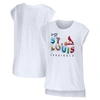 WEAR BY ERIN ANDREWS WEAR BY ERIN ANDREWS WHITE ST. LOUIS CARDINALS GREETINGS FROM T-SHIRT