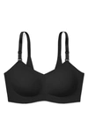 True & Co. True Body Lift Triangle Back Closure Bra In Black