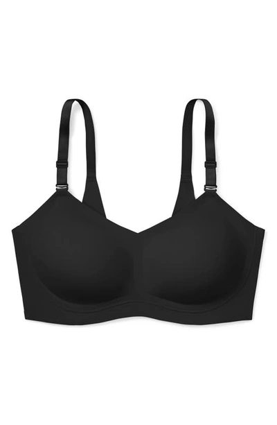 True & Co. True Body Lift Triangle Back Closure Bra In Black