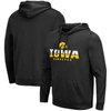 Colosseum Black Iowa Hawkeyes Lantern Pullover Hoodie In Black