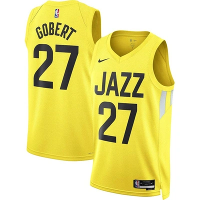 Nike Utah Jazz Icon Edition 2022/23  Men's Dri-fit Nba Swingman Jersey In Yellow