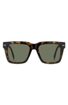 Hugo Boss 53mm Rectangular Sunglasses In Havana / Green