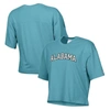 Champion Aqua Alabama Crimson Tide Vintage Wash Boxy Crop T-shirt In Aqua