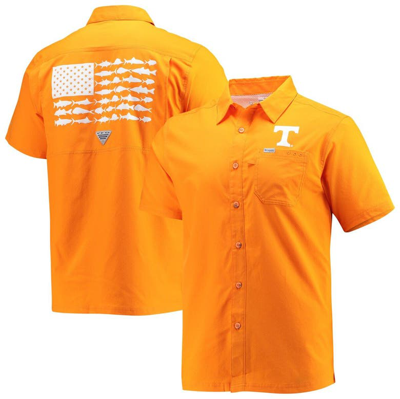 Columbia Pfg Tennessee Orange Tennessee Volunteers Slack Tide Camp Button-up Shirt