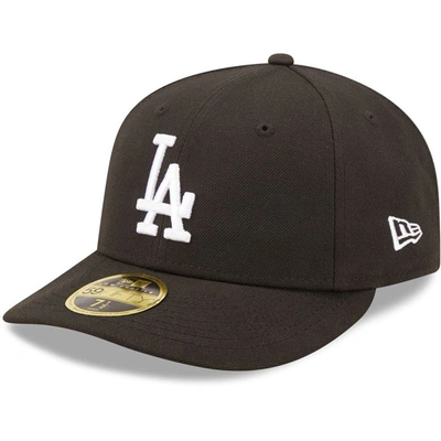 NEW ERA NEW ERA LOS ANGELES DODGERS BLACK & WHITE LOW PROFILE 59FIFTY FITTED HAT