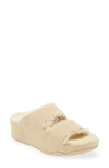 Fitflop Shuv Genuine Shearling Lined Sandal In Rose Cream
